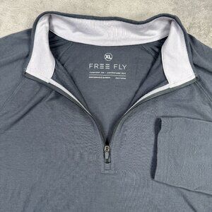 Free Fly Performance Bamboo Mens 1/4 Zip Breathable Athleisure Long Sleeve Shirt